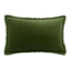 CUSHION COVER ARA UNI GREEN     - CUSHIONS